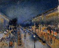 Pissarro, Camille - Boulevard Montmartre, Night Effect